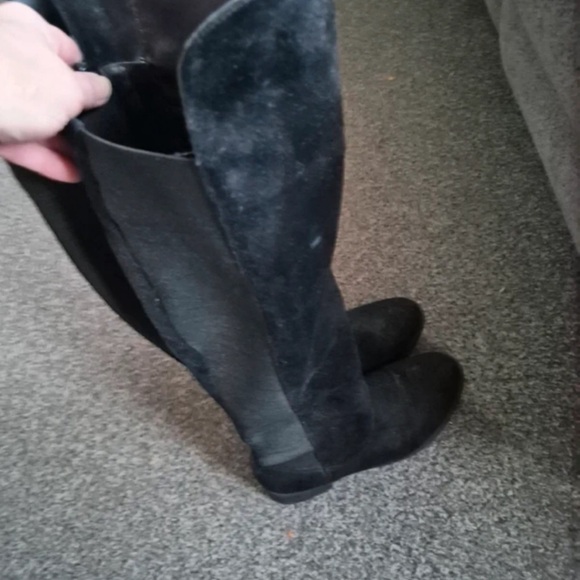 Boohoo Midnight Black Over the Knee Boots - Picture 2 of 4